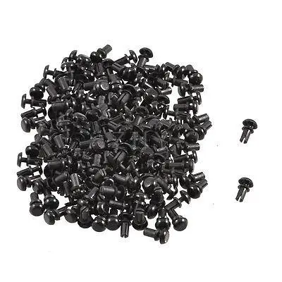 

200 Pcs PCB 4.2mm Push in Height Nylon Clips Fasteners Rivets Black