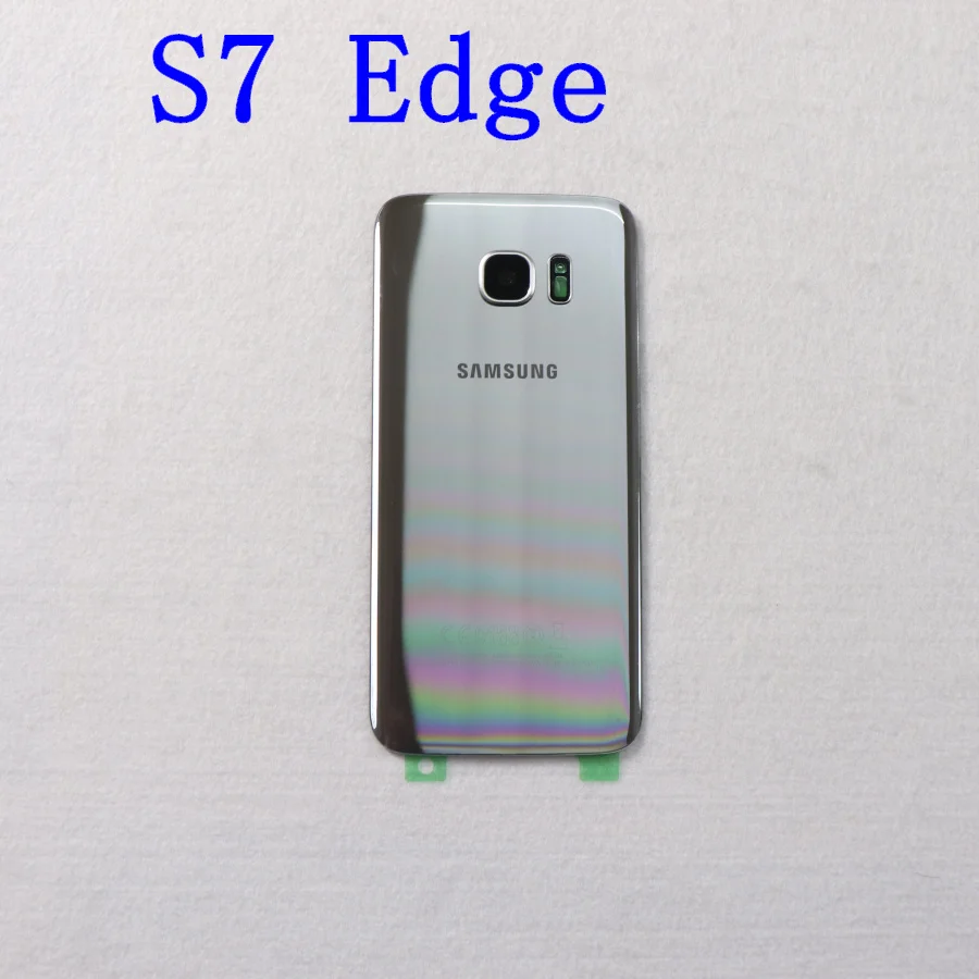 S7 EDGE Silver Samsung Galaxy S7 G930F/S7 EDGE G935F Задняя стеклянная крышка батареи Задняя Дверь Корпус чехол samsung S7 Edge Задняя стеклянная крышка - Цвет: S7 EDGE Silver