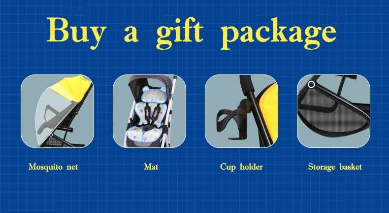 Портативная детская коляска, ультра-светильник, легко лежать на самолете, детский амортизатор, четырехсезонный складной карман Car0-3years