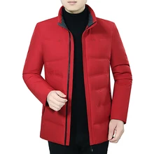 Зимняя куртка мужская Высококачественная теплая Толстая куртка снежно-Красная мужская теплая куртка для отдыха модная бархатная куртка с высоким воротником мужская'