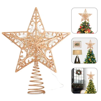 

Christmas Tree Topper Christmas Tree Star Topper 3D Hollow Glitter Light LB88