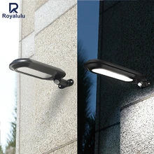 

Royalulu LED Solar Street Light Waterproof IP65 Outdoor Lamp Human Body Sensor LED for Garden Yard Street Household Wall Lamp