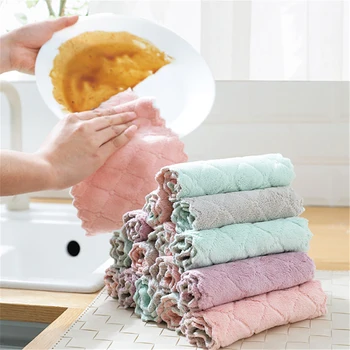 

1PC Cleaning Cloth Super Absorbent Microfiber Dish Pan Kichen Tableware Car Wash Towel Tools Cleaning Towe Gadgets