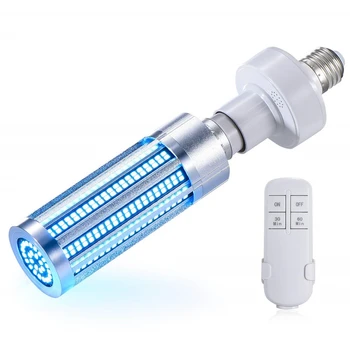 

WAKYF 2020 latest 60W UV germicidal lamp LED UVC bulb E27 household ozone disinfection lamp with remote control