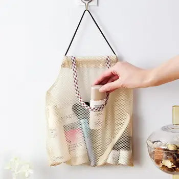 

Bathroom hanging storage basket baby kids bath toys storage box folding mesh storage bag shopping bag