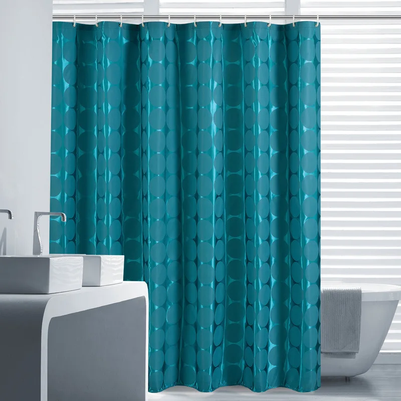 

Promotional Shower Curtain Dark Green Circular Pattern Polyester Fabrics Waterproof Mould Proof Thick Shower Curtain Aggravate L
