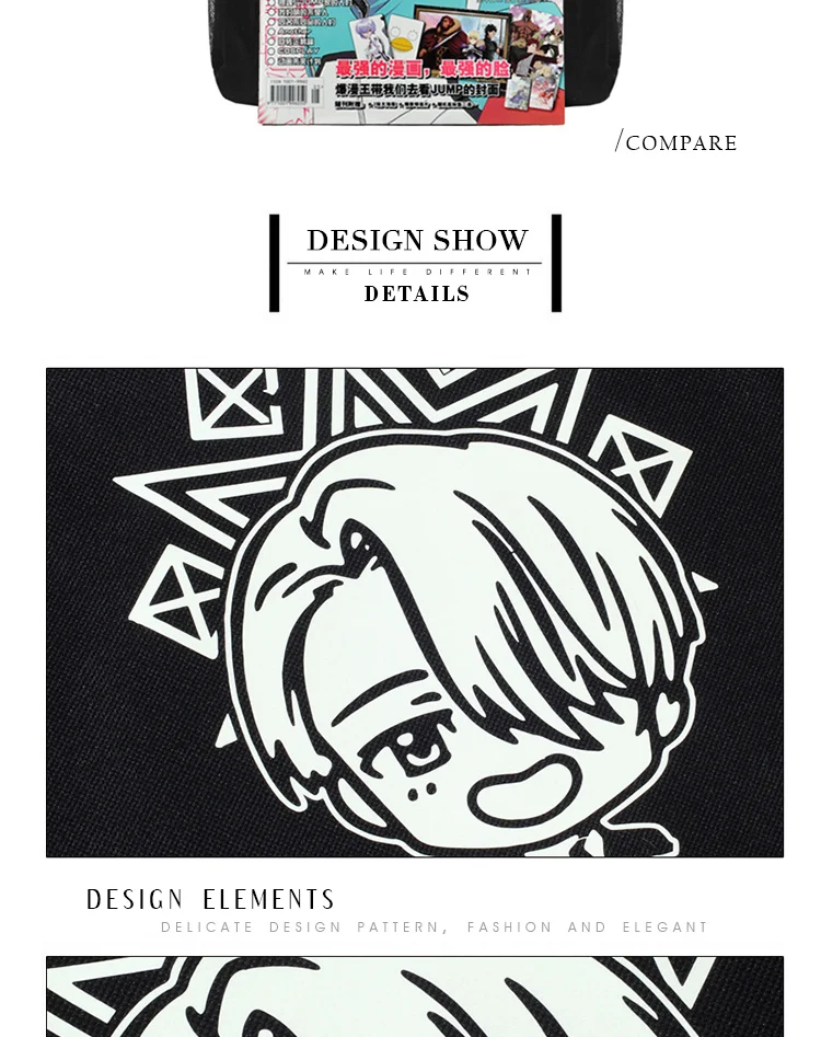 YURI on ICE Backpack Yuri Katsuki Victor Nikiforov Manga Design School Bag (8)