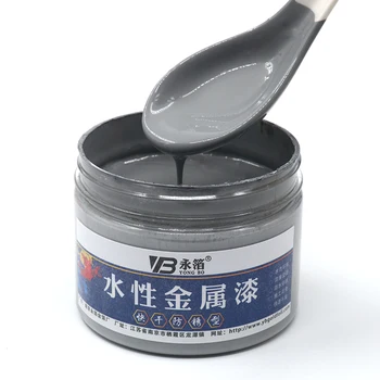 

Gray Paint Acrylic Water-based Metallic Varnish Paint 250g for Metal Wood Glass Iron Door Furniture