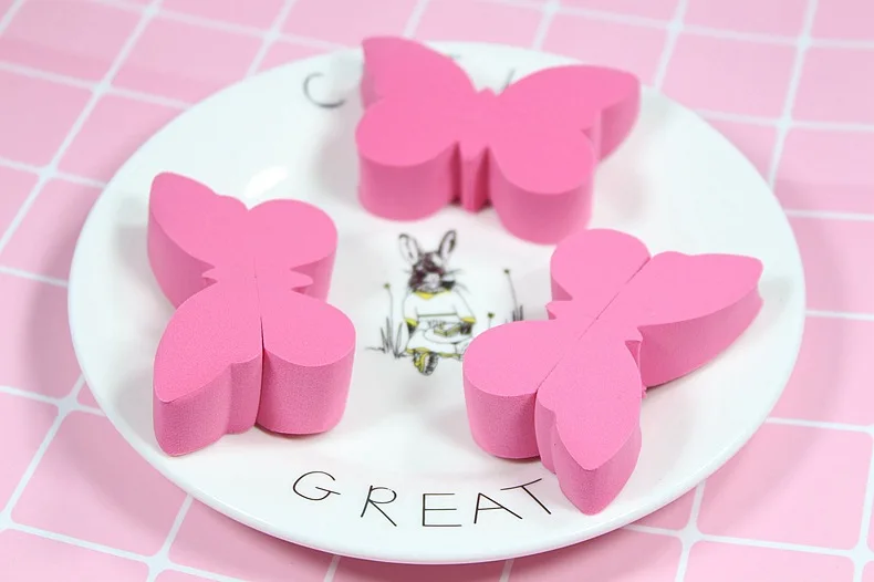 Butterfly Puff губка мяч макияж спонж в форме яйца мяч Макияж BB крем косметика яйцо влажное и сухое двойного назначения не есть порошок мягкий Flut