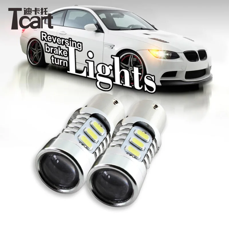 2pcs 1156 P21w Ba15s Led 5730 15smd Car Backup Reserve Lights For Wv