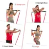 Workout Bar Fits All Resistance Bands with Clip Portable Resistance Bands Exercise Bar for Fitness Home Gym Workout Full Body 6