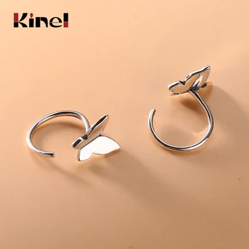 

Kinel Genuine 925 Sterling Silver Small Simple Butterfly Stud Earrings for Women Silver 925 Earring Anti Allergy Fine Jewelry