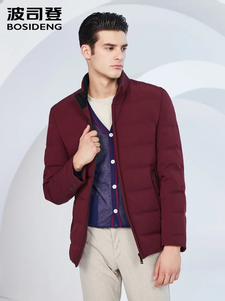 BOSIDENG Short down jacket men's business leisure stand collar winter warm thick coat B80141023