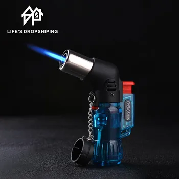 

Windproof Gas Butane Jet Torch Lighter Turbo Random Color Plastic Fire Ignition Cigar Pipe Kitchen Outdoor barbecue Lighter