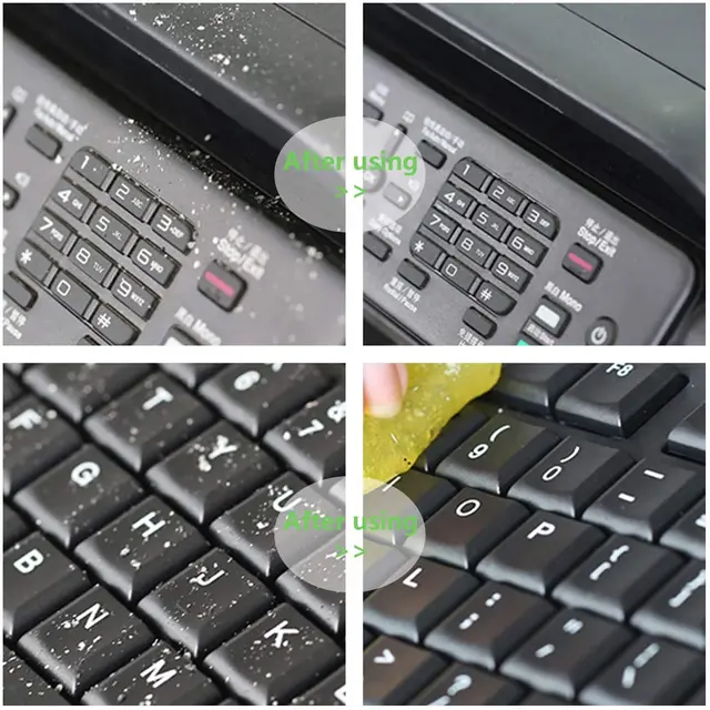 Clear Slime Magic Gel Super Dust Clean Polymer Clay Mud Plasticine Supplies Toys for Keyboard Laptop Car Interior Cleaner 5