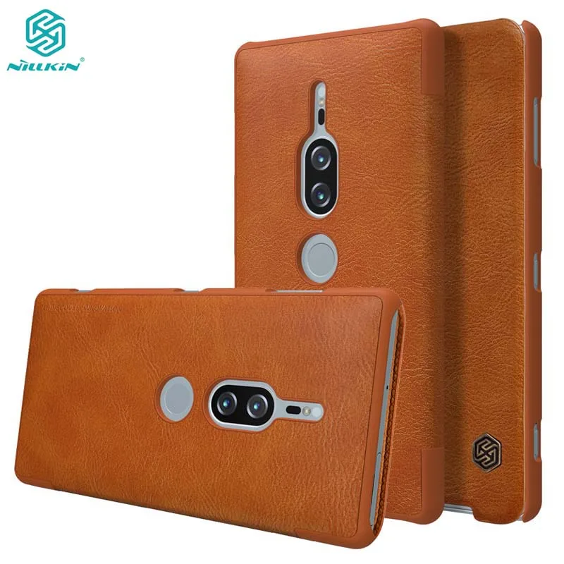 

For Sony Xperia XZ2 Premium phone case Nillkin Qin Vintage Leather high quality flip book case for Xperia XZ2 Premium phone bags