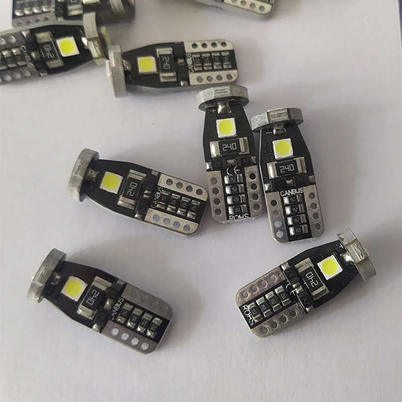 T10 W5W Светодиодный лампочки Canbus без ошибок 3030 SMD 3 SMD 168 194 светодиодный лампы для автомобилей Купол Карта Лампы для чтения просвет багажник лампы 12V 10 шт