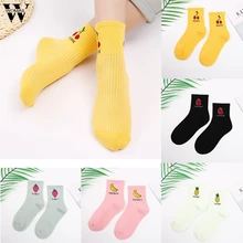 Womail fashion женские хлопковые Цвет блок Носки теплые Цвет Фул алмаз Повседневное фрукты Твердые Цвет из хлопка, с резинкой на поясе трубки женские Носки