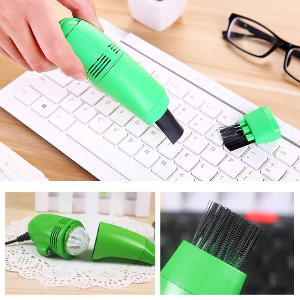 Мини пылесос с USB клавиатурой автомобильный для ПК ЩЕТКА ноутбука комплект