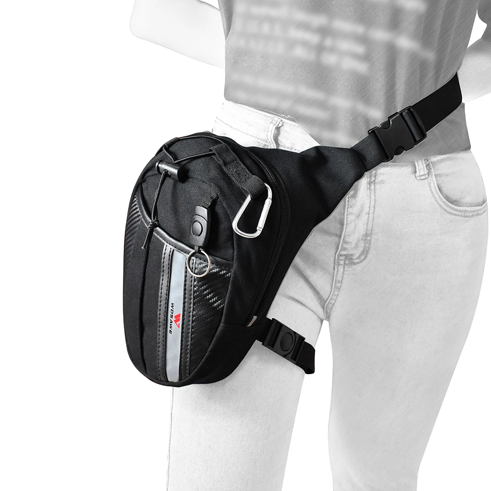 WOSAWE Motorcycle Leg Bag Fanny Pack Racing Waterproof Moto Cycling Tactical Waist Pack Airsoft Tactical Drop Leg Panel Utility