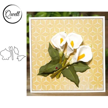 

QWELL Flower Calla Lily Metal Cutting Dies for Scrapbooking and Card Making Paper Embossing Craft New 2019 die cuts