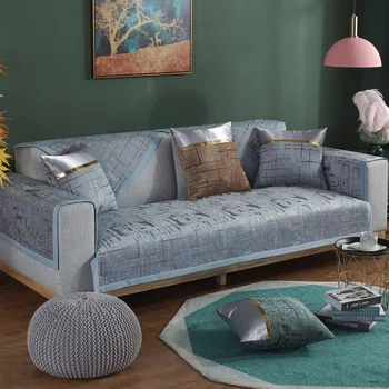 

1 Piece Modern Thicken Fabric Sofa Cover Chenille Jacquard Sofa Towel Non-slip Modern Slipcover Multi-size Corner Towel Mats