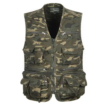 

Tactical Vest L-4xl Men Outdoor Fishing Vest Sleeveless Fishing Jacket Multi-pockets Hunting Vest Colete Tatico Fly Fishing Vest