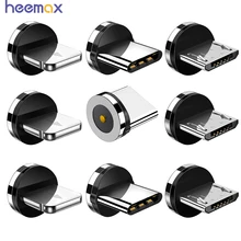 

5Pcs Universal Magnetic Tips for Round Magnetic Cable Type C Micro USB Magnet Replacement Parts Mobile Phone Dust Plug Adapter