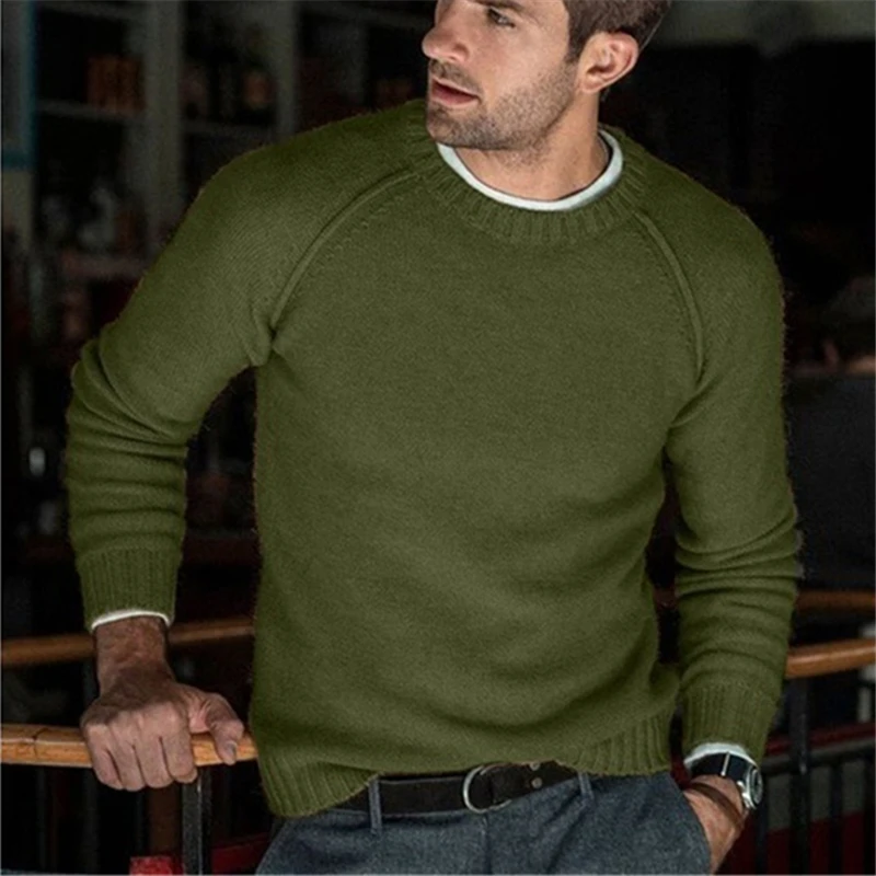 Cheap 2019 Cotton Sweater Men O-neck Wool Sweaters Solid 9 Colors Mens Jumper England Style Gentleman Male Classic Pullover Autumn New