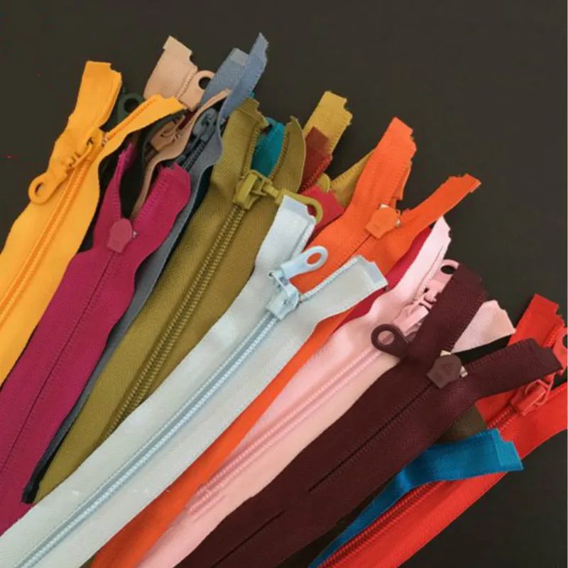 

20 PCS/LOT 5# 68cm 44-COLORS CHEAP Nylon COIL ZIPPER Open End for SPORTS DOWN Jackets Clothing Sewing Accessories