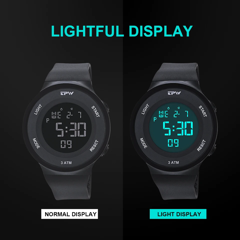 digital clock hand watch