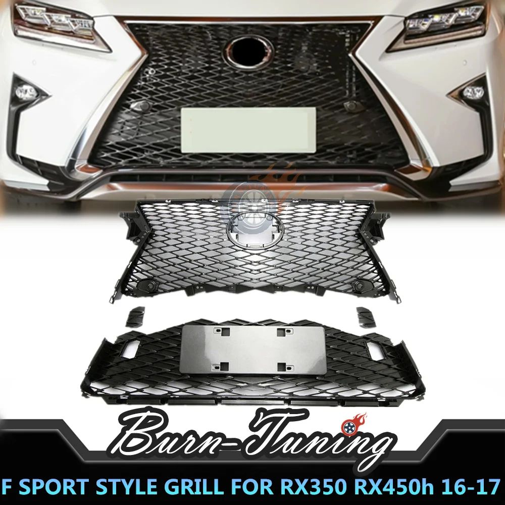 

F-Sport Style Honeycomb Mesh Grill For Lexus RX RX350 RX450h 2016-2017 ABS Racing Grille F Sport Car Styling Accessories
