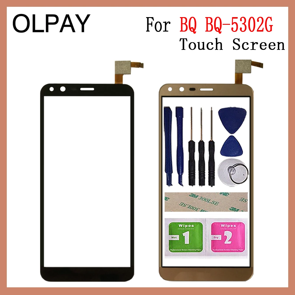 OLPAY 5,3" мобильный сенсорный экран сенсор для BQ BQ-5302G Velvet 2 BQ-5302 BQ 5302G сенсорный экран дигитайзер Передняя стеклянная панель