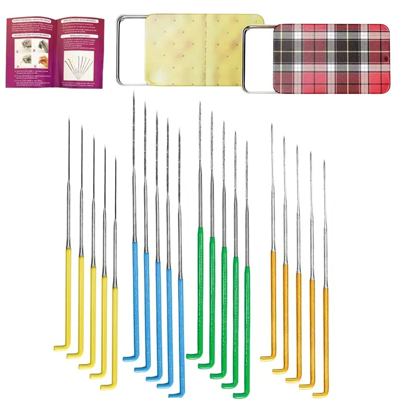 

KAOBUY 20PCS Felting Needles,Felting Supplies Colourful Wool Felting Needles Tool Kit With Needles Star Point Felting Needles