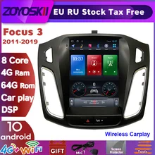 ZOYOSKII Android 10 вертикальный экран Tesla Автомобильный Gps мультимедийный радио-навигатор плеер для Ford Focus 3 Mk 3 салон 2012-2018