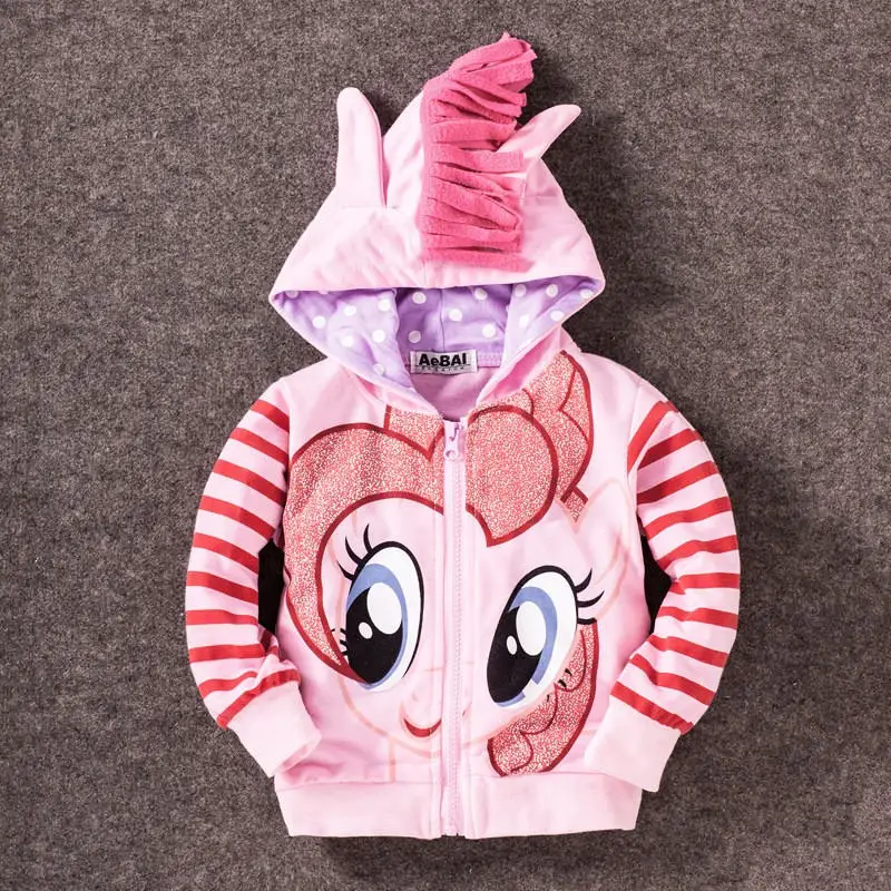 D Весенняя Одежда для девочек «My Little Pony», толстовки с капюшоном, куртки, детская верхняя одежда с персонажами из мультфильмов мой детские платья, детские платья, Толстовка для маленьких девочек пальто "синдерелла" - Цвет: D