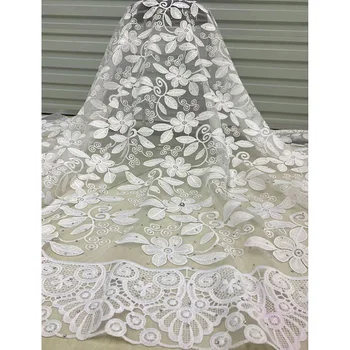 

French net lace most popular beautiful flower vines pattern with stones Tull lace AXC37 big sales price French Lace Fabric