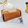 Leather Tissue Box Car Toilet Pumping Box Home Living Room Decoration Bedroom Kitchen Desktop Nordic Large Storage Box Wholesale 2