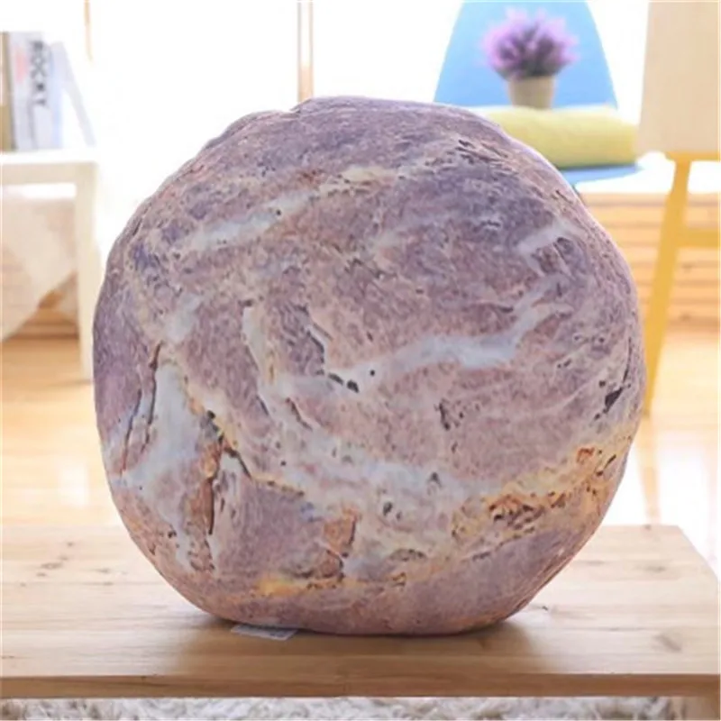 

Dorimytrader Plush Emulational Cobblestone Pillow Room Decoration Big Soft Natural Stone Shape Cushion with Cotton
