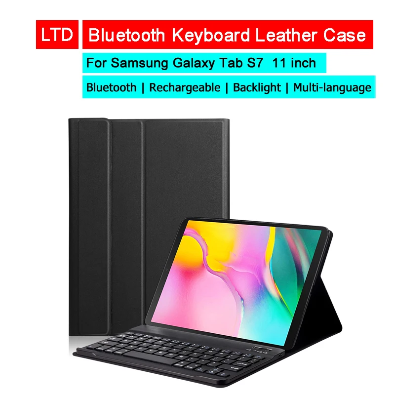 Кожаный чехол с клавиатурой Bluetooth для Samsung Galaxy Tab S7 11 русская Арабская иврит