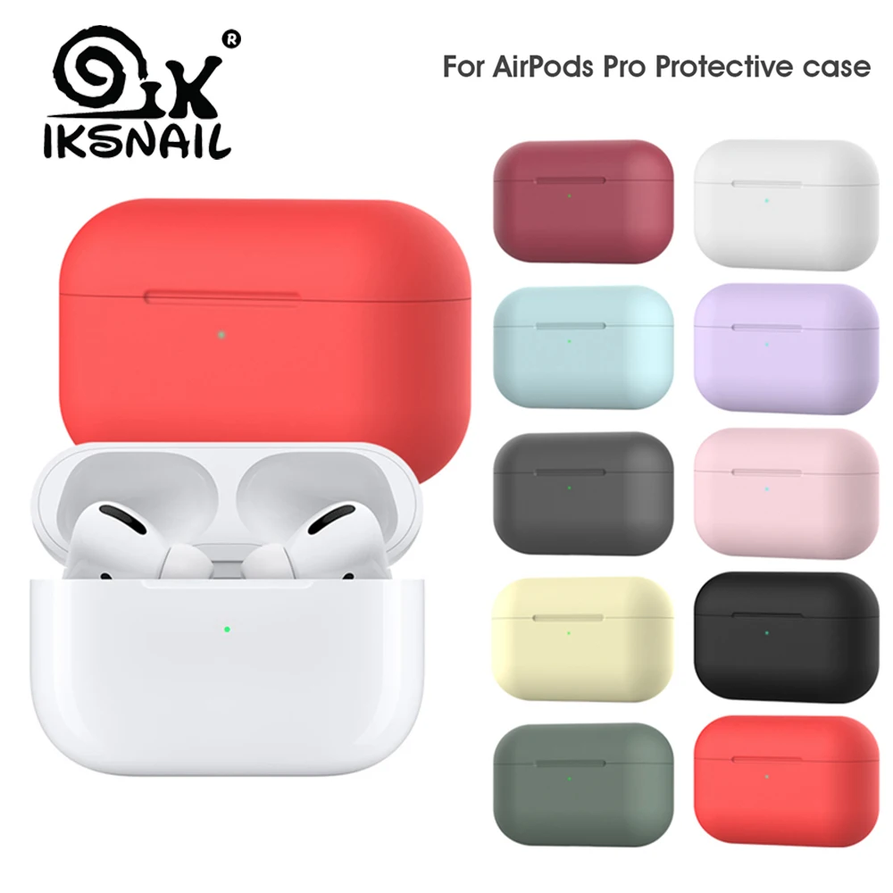 IKSNAIL силиконовый чехол Защитный для Apple Airpods Pro TWS Bluetooth наушники мягкий Новый