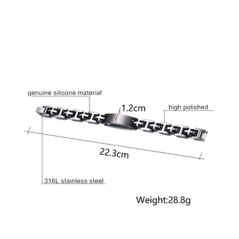 

FXM LB21 stainless steel bangle manbracelet arrival IP black plated most popular bracelet man single steel material 22cm length