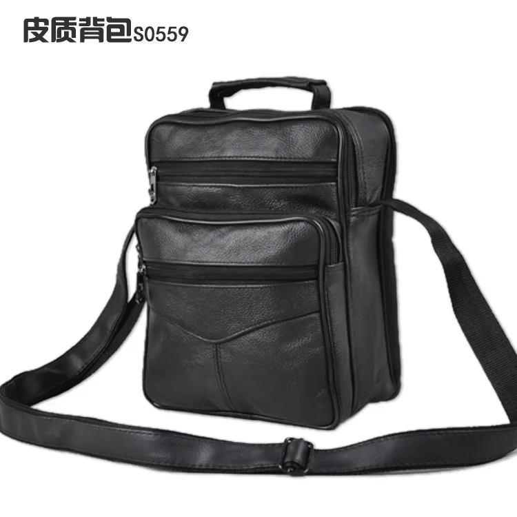 

[Factory Price] New Style Handbag Crossbody Bag Men's Briefcase First Layer Leather Backpack S0559