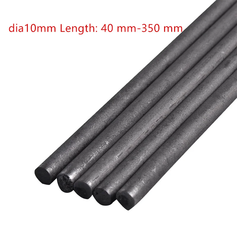 Vaorwne 5Pcs/Lot Dia10mm 99.9% Graphite Rods Welding Electrode Cylinder Rod Bars Carbon Rod Machine Tools For Light Industry Metallurgy 