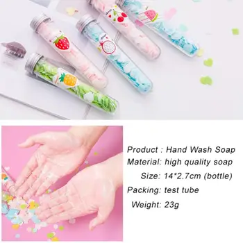 

1 PCS Portable Washing-Hand Disposable Individual Package Paper Soap Washing Hand Bath Slice Foaming Flower Paper TSLM1