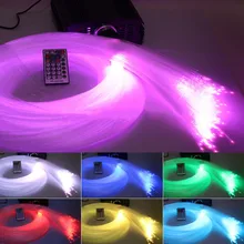 DMX 45 Вт RGB светодиодный волоконно-оптический драйвер двигателя 28 ключ RF пульт дистанционного управления прыжок/выцветание/затемнения+ 1000 шт.* 0,75 мм(диаметр)* 5 м PMMA кабель