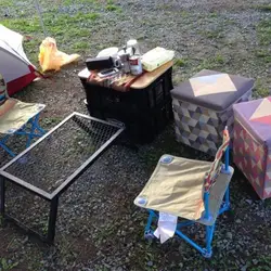 Foldable Table Portable BBQ Grill Rack Campfire for Cooking Camping Barbecue