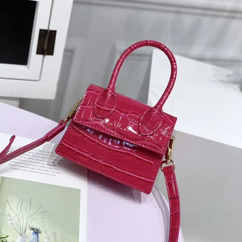 

Mini Small Square Bag 2020 Fashion High Quality PU Leather Women's Handbag Crocodile Pattern Chain Shoulder Messenger Bags