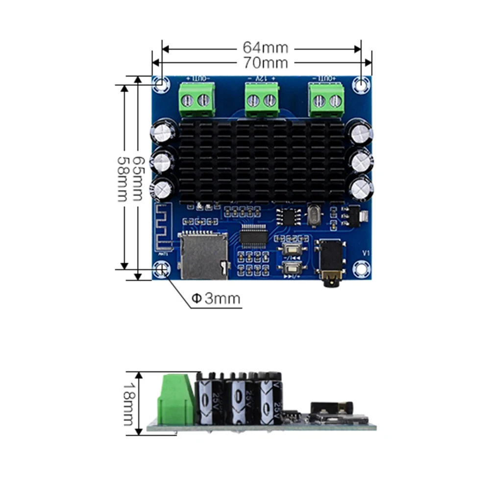 Плата цифрового усилителя мощности AIYIMA Bluetooth 5 0 TDA7297 15 Вт * 2 стерео каналов класс AB