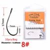 3bags big eys single Barbless hook high carbon steel with Barbed fishing hooks tackle for Sea Bass Perch zander crappie fishhook ► Photo 3/6